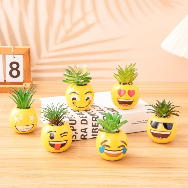 Heyo-yepy - Lindas Plantas Artificiales De Emoji 6 Piezas - Image 5