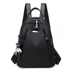 Go-done - Bolso De Dama Acabado De Los Herrajes Negro Con Adorno Color Negro Correa De Hombro Negro Diseño De La Tela Liso
