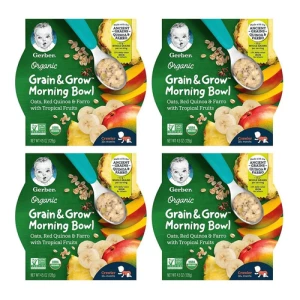 Gerber Papilla Avena, Quinoa Y Frutas Tropicales 4pack 128gr
