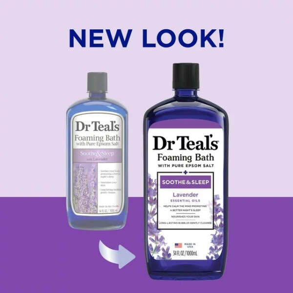 Dr. Teal Baño Espumoso Con Sal Pura De Epsom 34 Fl Oz (1 L) - Image 3