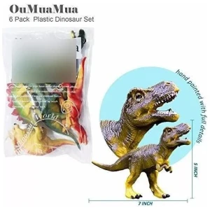 Juguetes De Figuras De Dinosaurios Realistas, Paquete De 6 - Image 2
