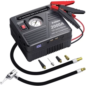 Arrancador De Coche De 2000 A Con Compresor De Aire Jf.egwo
