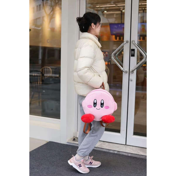 Mochila De Felpa Kirby Color Rosa - Image 5