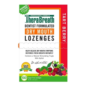 Therabreath Dry Mouth Con Zinc Tart Berry Lozenges 100 Pzas
