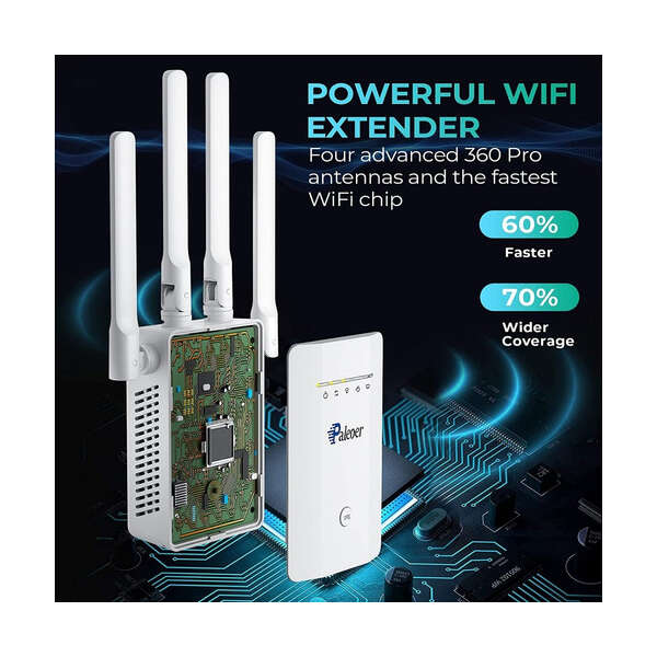 Amplificador Señal Wifi Paleoer 300m V1 6000 Pies Y 35 Dispositivos Color Blanco - Image 4