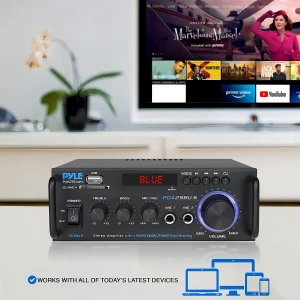 Pyle, Amplificador De Potencia Estéreo Inalámbrico Bluetooth Color Negro Potencia De Salida Rms 100 W - Image 2
