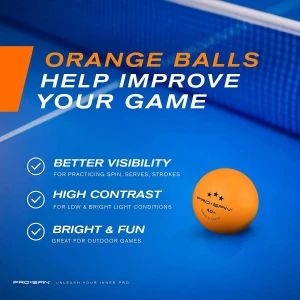 Pelotas De Ping Pong Naranja, Pro-spin, 3 Estrellas Caja 12. - Image 3