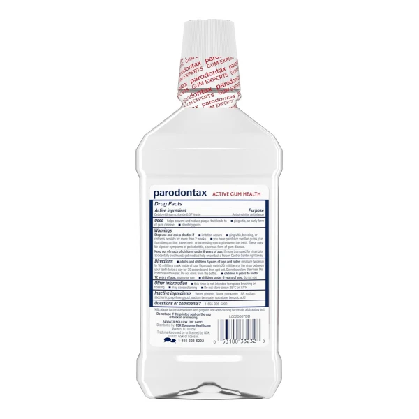 Parodontax Active Gum Health Enjuague Bucal 480ml 3 Pack - Image 5