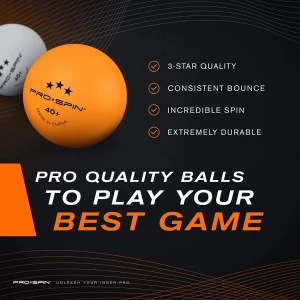Pelotas De Ping Pong Naranja, Pro-spin, 3 Estrellas Caja 12. - Image 4