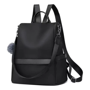 Go-done - Bolso De Dama Acabado De Los Herrajes Negro Con Adorno Gris Color Negro Correa De Hombro Negro Diseño De La Tela Liso