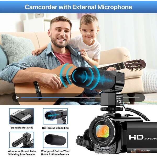 Videocámara Digital Youtube Vlogging Grabadora 1080p 24.0mp - Image 3