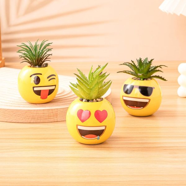 Heyo-yepy - Lindas Plantas Artificiales De Emoji 6 Piezas - Image 3