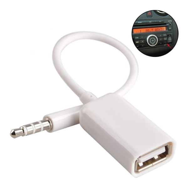 Cable Adaptador Para Carro Usb Hembra A Macho 3.5mm - Image 2