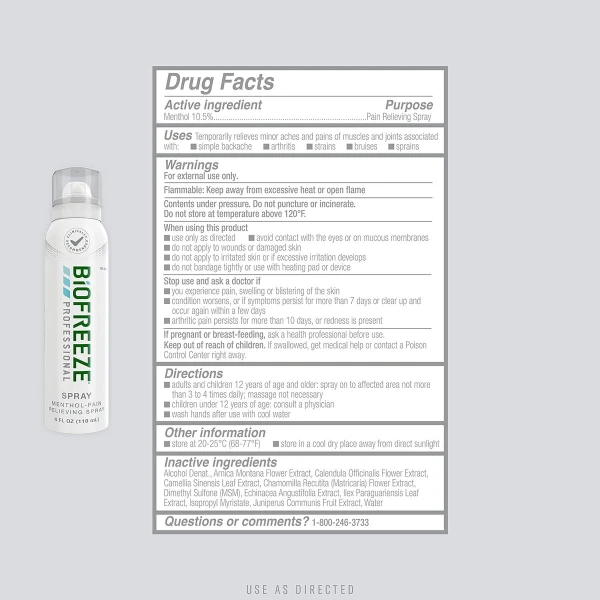 Biofreeze Profesional Aerosol Para Alivio Del Dolor Muscular - Image 3