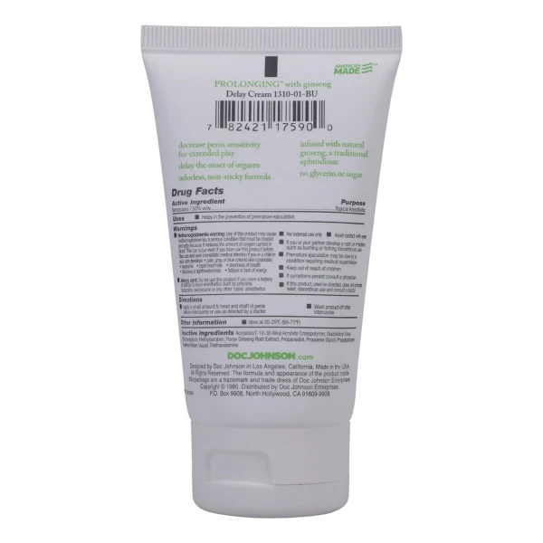 Doc Johnson - Crema Retardante Para Hombre 56 G - Image 2