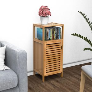 Purbambo - Gabinete De Almacenamiento De Bambú De Baño Mueble Natural - Image 5