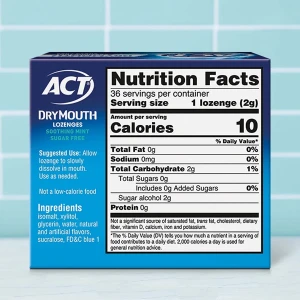 Cuidado Bucal Boca Seca Y Mal Aliento Sabor Menta 36unid Act - Image 2