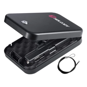 Caja De Seguridad Para Pistolas , Holojoy, Cerradura Llave L Color Negro