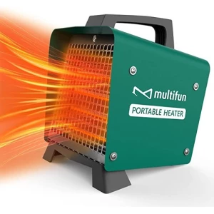 Calentador Electrico Portatil De Espacio 1500 W De Cerámica Color Verde Oscuro