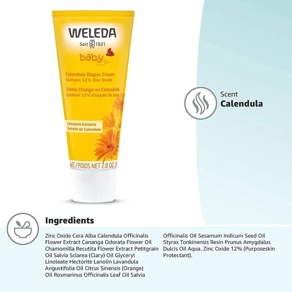Crema Para Rozaduras De Pañal, Weleda Con Calendula 2.8 Oz. - Image 5