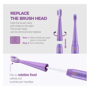 Vekkia 4-pack De Repuesto Cabezas De Cepillo De Dientes Color Morado - Image 4