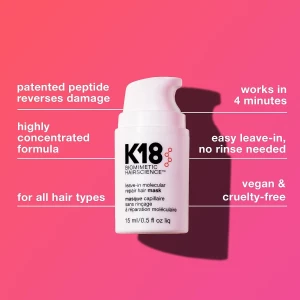 K18 Leave- Mascarilla Capilar 4 Minutos 15ml - Image 4