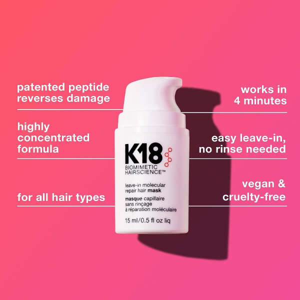 K18 Leave- Mascarilla Capilar 4 Minutos 15ml - Image 4