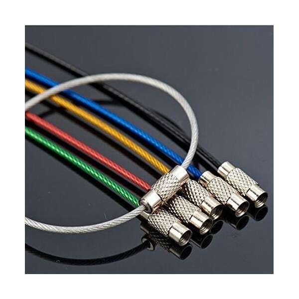 30 Unids Llaveros De Alambre Magnolian Cable De Colores Surt - Image 2