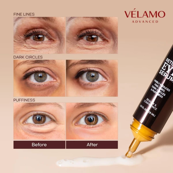 Velamo Advanced Suero Para Ojeras Hinchazon Con Retinol 15ml Momento De Aplicación Noche Tipo De Piel Todo Tipo De Piel - Image 4