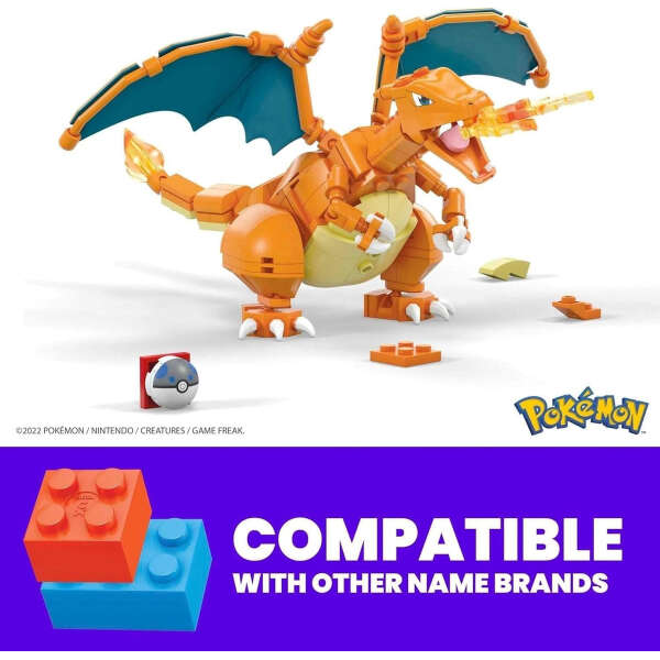 Mega - Juguete De Construcción, Pokemon, Charizard, 222 Pzas - Image 5