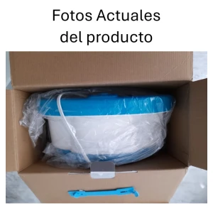 Hidromasajeadora De Pies Homedics Bubble Con Piedra Pomez Color Blanco Y Azul - Image 3