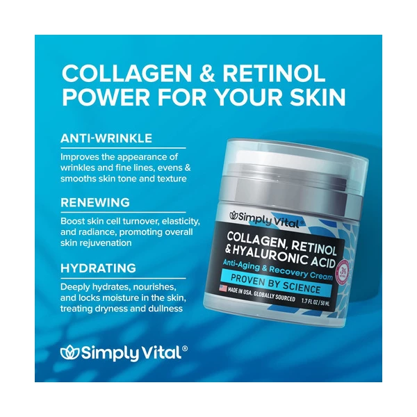 Crema Hidratante Facial De Colgeno Con Retinol Y Cido Hialur - Image 4