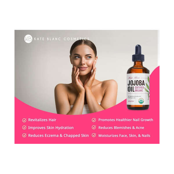Aceite Jojoba Orgánico Prensado En Frío Sin Refinar 120ml - Image 3