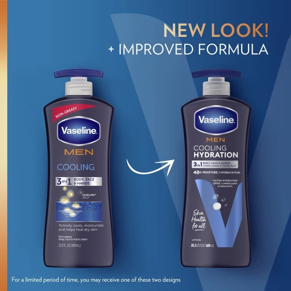 Vaseline Men Cooling Hydration 3-in-1 Loción Hidratant 600ml - Image 3