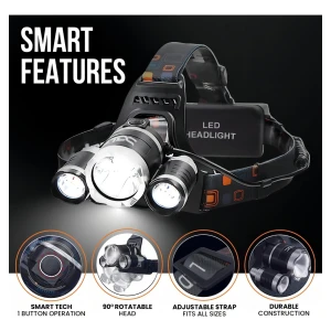 Linterna Frontal Led Recargable Usb, De Cabeza De Senderismo - Image 2