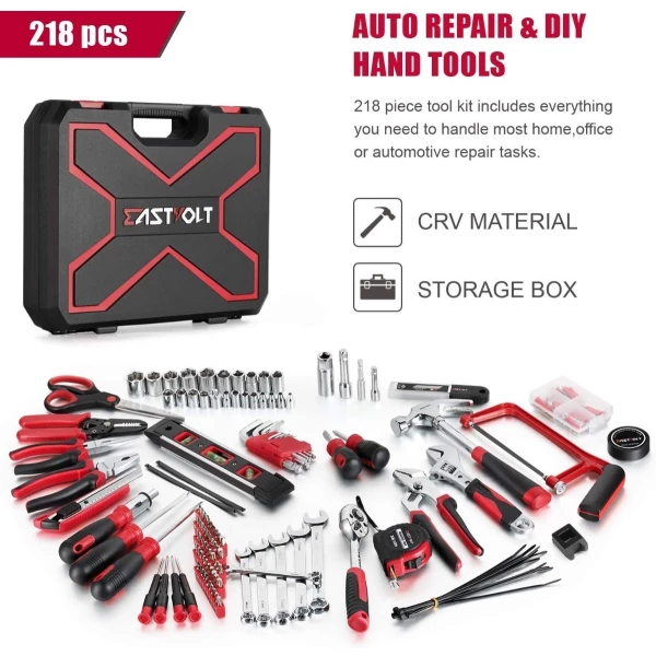 Kit Herramienta Eastvolt Para El Hogar Con Estuche 218 Pieza - Image 4
