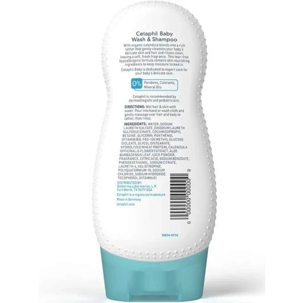 Cetaphil Baby Wash And Shampoo 230ml Organic Jabón Líquido - Image 3
