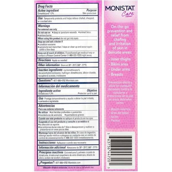 Gel Alivio Fricción, Afeitado, Calor Y Humedad Monistat Care - Image 2
