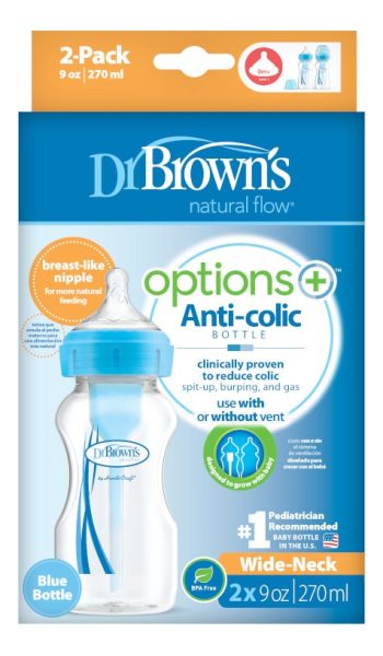 Kit De 2 Biberones Dr Brown´s Options+ Ancho 270ml/9oz 0m+ Azul - Image 3