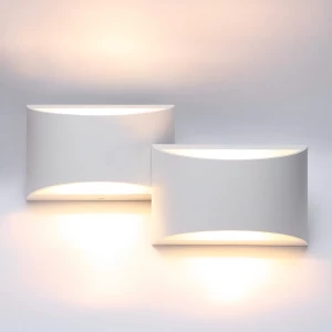 Aipsun- Luces De Pared Para Interiores Con Cableado 2pzas Color Blanco