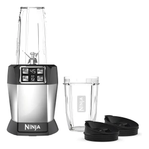 Licuadora Personal Ninja Bl480d Nutri Auto-iq, 18 & 24 Oz Color Negro/plata