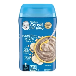 Gerber Cereal Avena-plátano Para Bebé Con Probióticos 227gr