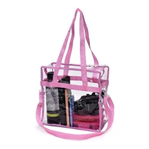 Bolso Tote Transparente Aprobado Por El Estadio Nfl - Tirant Color Rosa Diseño De La Tela Liso