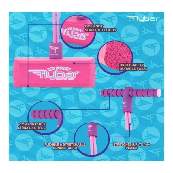 Saltador De Espuma Flybar Para Niños Color Rosa Forma Caballito - Image 2