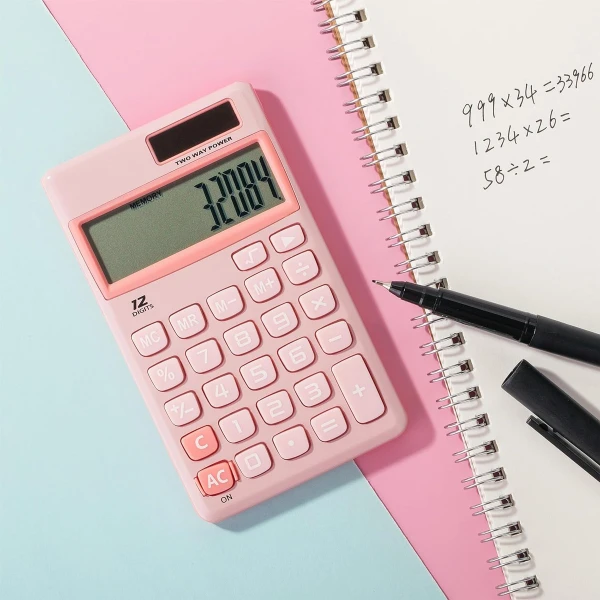 Mr. Pen - Calculadora De Función Estándar, 12 Dígitos Color Rosado - Image 4