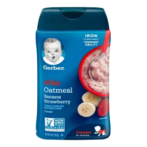 Cereal Gerber Bebé Lil' Bits Avena Con Plátano Y Fresa