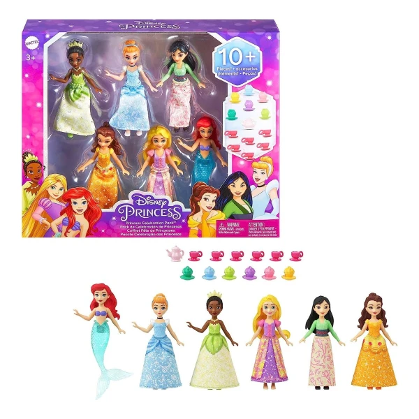 Mattel Disney Princess Juego De Fiesta De Muñecas Pequeñas. - Image 2