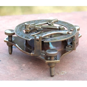 Reloj De Sol Latón Estilo Antiguo Brujula Náutico Humaira - Image 2