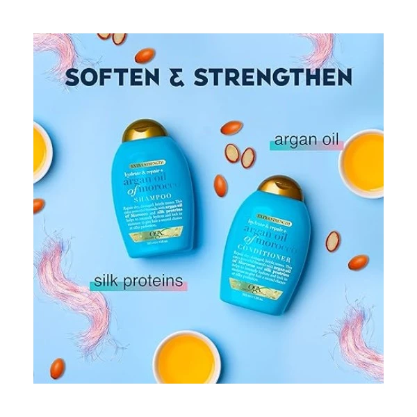Ogx Champú Y Acondicionador Extra Fuerte De Aceite De Argán - Image 4