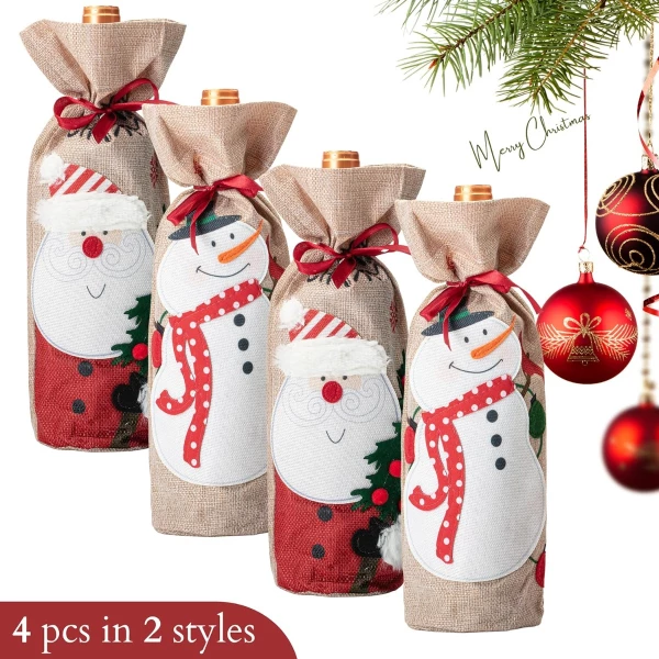Mr. Pen - Bolsas De Vino De Navidad, Paquete De 4 - Image 2